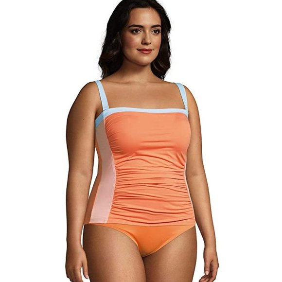 Lands' End | Swim | Lands End Womens Modest Strapless Bandeau Tankini Top 6  Size 6 Tall 9b156 | Poshmark